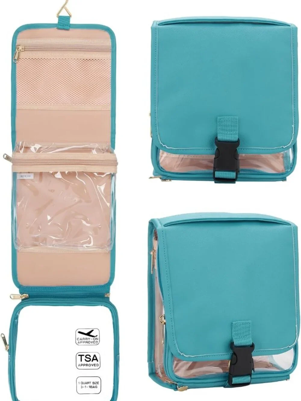 Hanging Toiletry Bag, Blue, NWOT